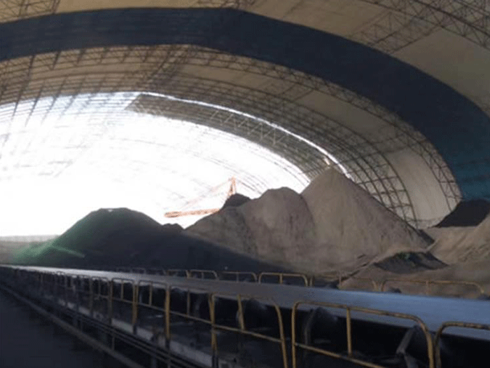 海北煤棚料仓网架